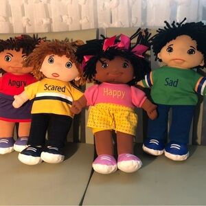 Lakeshore Emotional Expression Plush Doll Set of four perfect shape